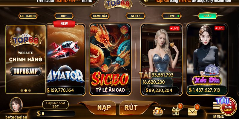 Giá trị cốt lõi bền vững tai cổng game top88